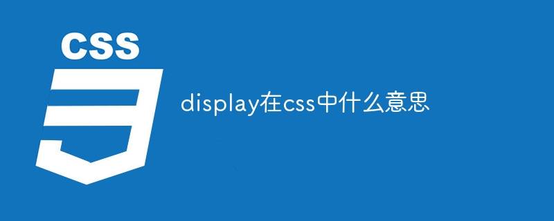 display在css中什么意思