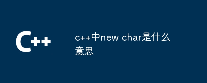 c++中new char是什么意思