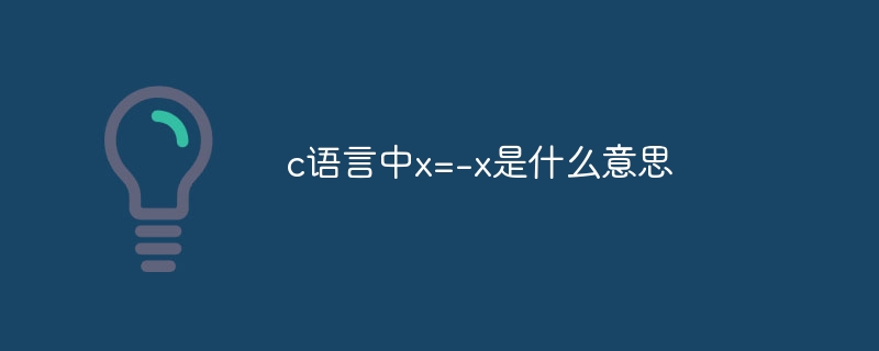 c语言中x=-x是什么意思