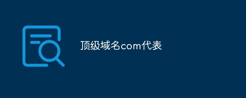 顶级域名com代表