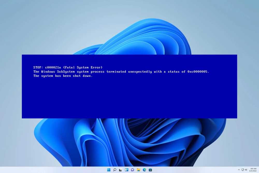 蓝屏错误 Blue screen error