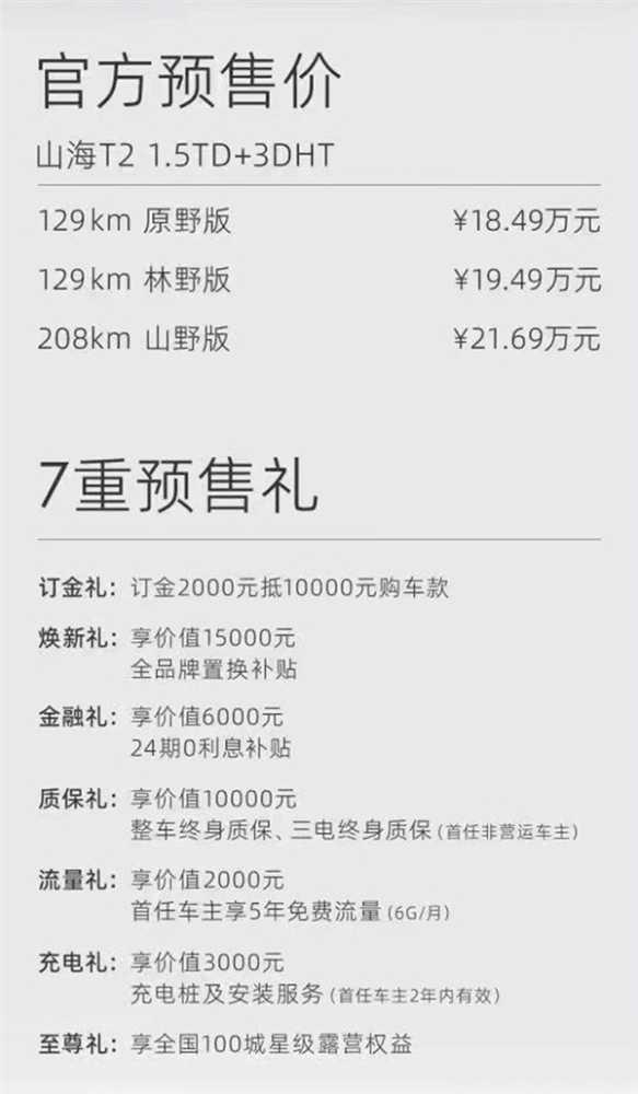 国产插电混动方盒子 奇瑞捷途山海T2开启预售：18.49万元起