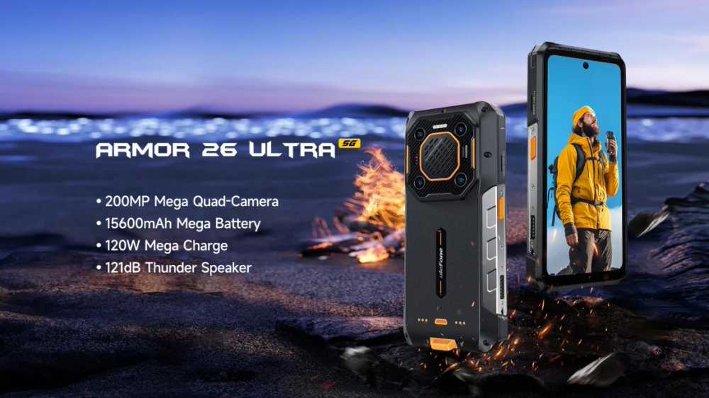 三防手机 Ulefone Armor 26 Ultra 发布：121dB 扬声器 + 15600mAh 电池