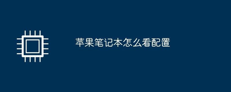 苹果笔记本怎么看配置