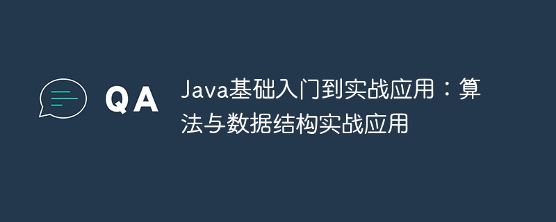 Java基础入门到实战应用：算法与数据结构实战应用