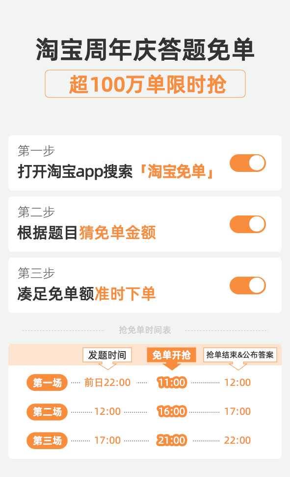 淘宝周年庆免单活动怎么参加