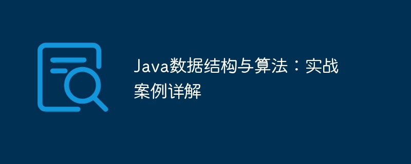 Java数据结构与算法：实战案例详解