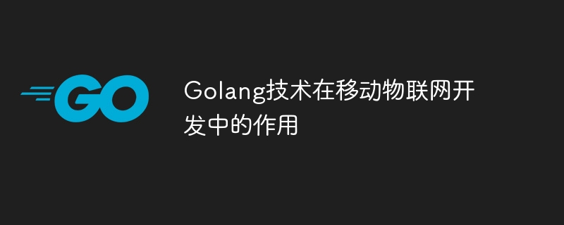 Golang技术在移动物联网开发中的作用