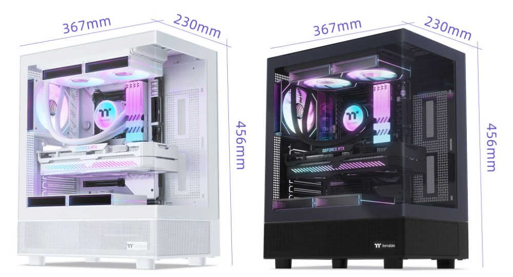 曜越 Thermaltake 推出钢影透 S mini 海景房机箱：黑白双色，首发价 179 元