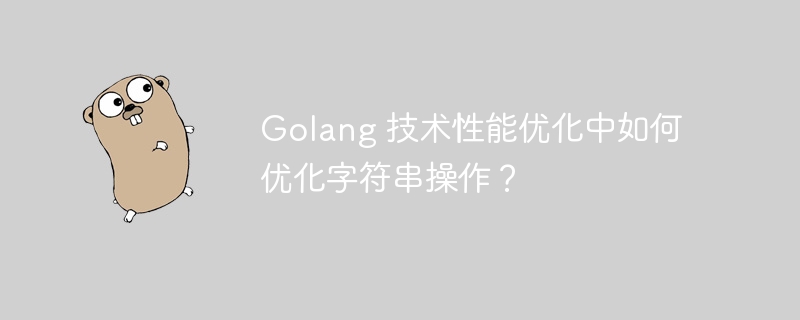 Golang 技术性能优化中如何优化字符串操作？