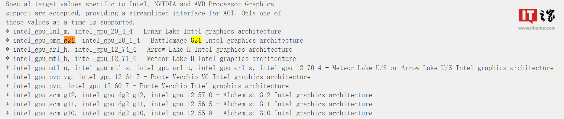 有望成为英特尔下代独显首发 GPU ，bmg_g21 核心率先现身 LLVM 更新