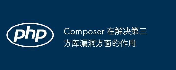 Composer 在解决第三方库漏洞方面的作用