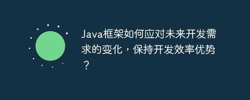 Java框架如何应对未来开发需求的变化，保持开发效率优势？