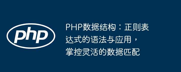 PHP数据结构：正则表达式的语法与应用，掌控灵活的数据匹配