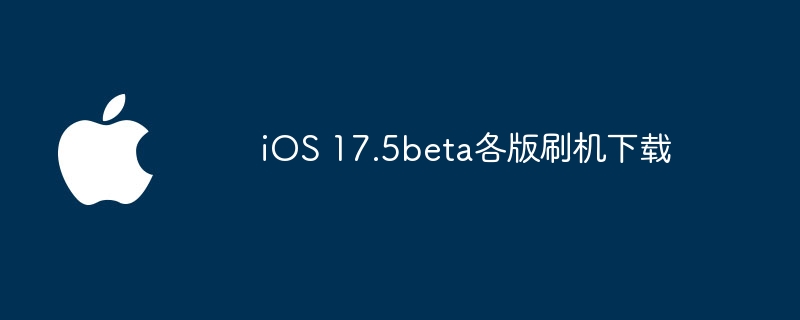 iOS 17.5beta各版刷机下载