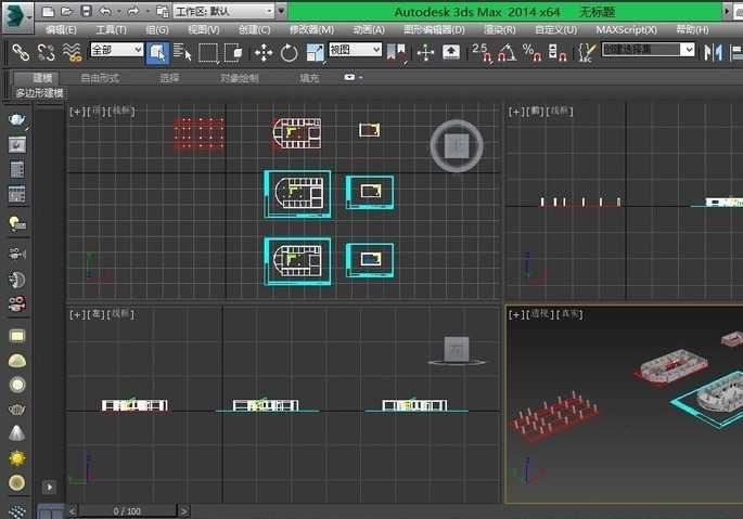 天正建筑2014绘制CAD平面图直接导入3Dmax建模的具体操作方法