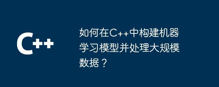 如何在C++中构建机器学习模型并处理大规模数据？