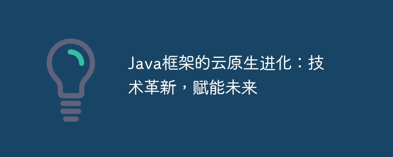 Java框架的云原生进化：技术革新，赋能未来