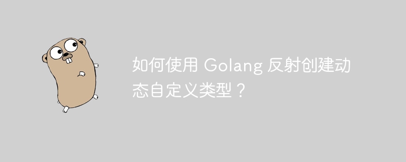 如何使用 Golang 反射创建动态自定义类型？