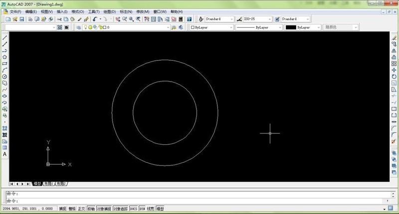 怎样用autocad2007画同心圆 autocad2007画图教程