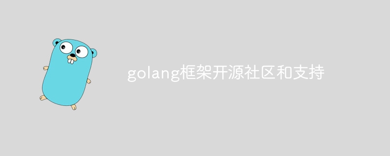 golang框架开源社区和支持