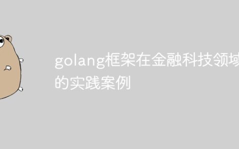 golang框架在金融科技领域的实践案例