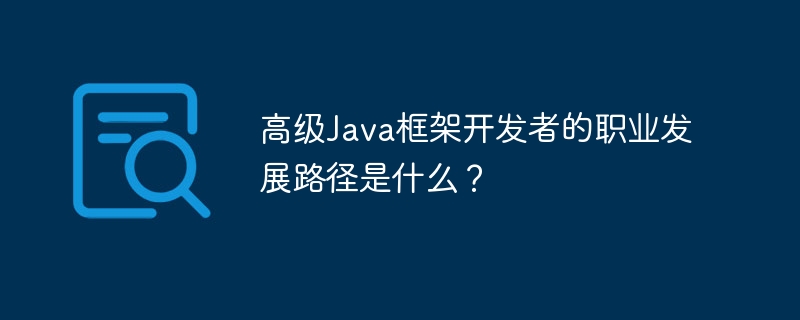 高级Java框架开发者的职业发展路径是什么？