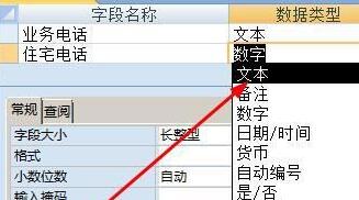 access通过设计视图更改字段的数据格式的方法