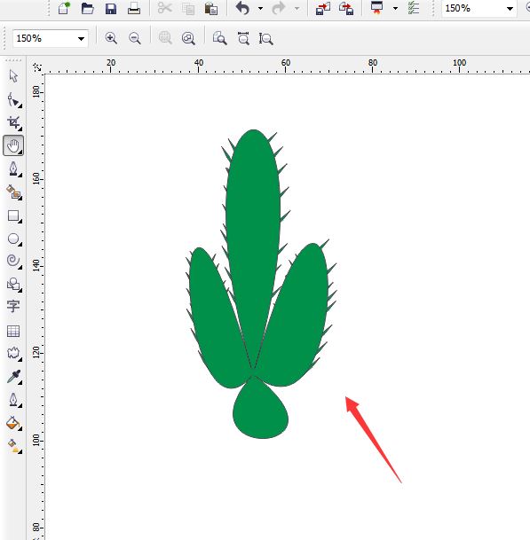 CorelDraw2019怎么制作插画风格仙人掌_CorelDraw2019制作插画风格仙人掌的方法