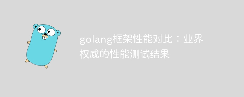 golang框架性能对比：业界权威的性能测试结果