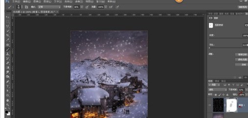 Photoshop怎么制作下雪特效_Photoshop制作下雪特效教程