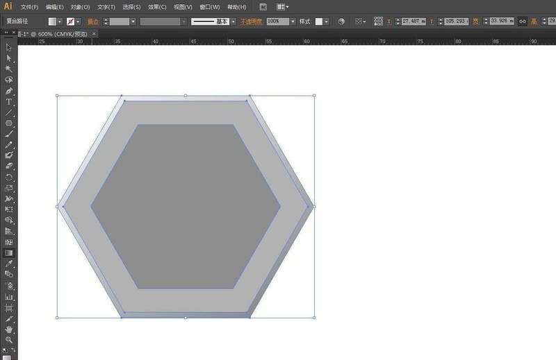 ai怎么画六边形并添加立体感_ai六边形立体效果的制作方法