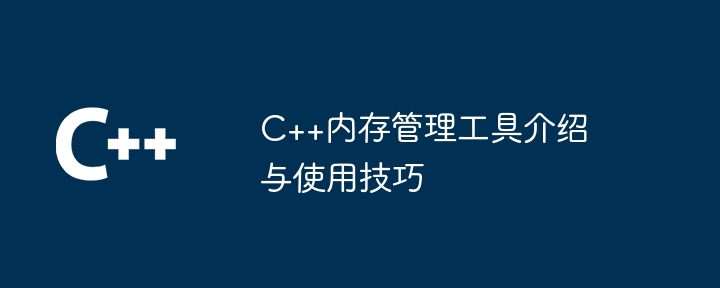 C++内存管理工具介绍与使用技巧