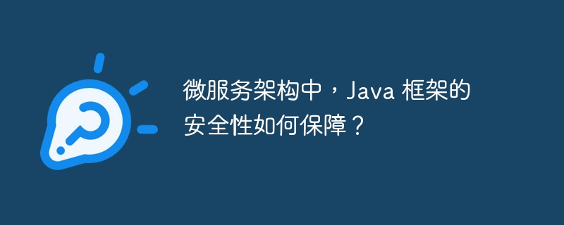 微服务架构中，Java 框架的安全性如何保障？