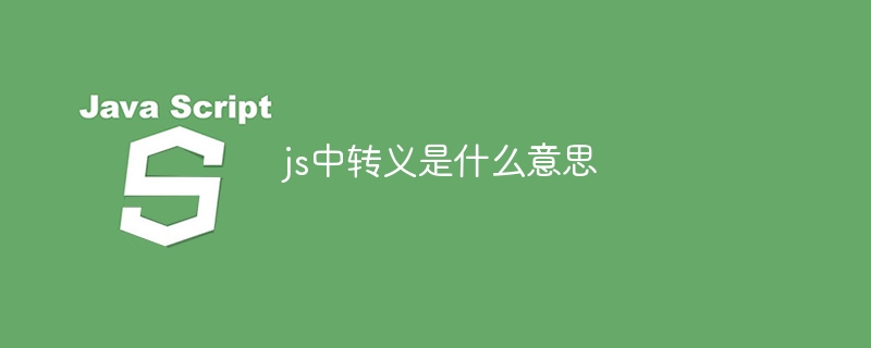 js中转义是什么意思