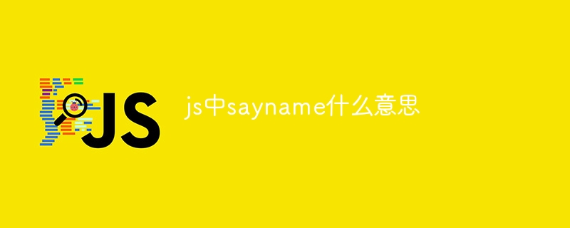 js中sayname什么意思