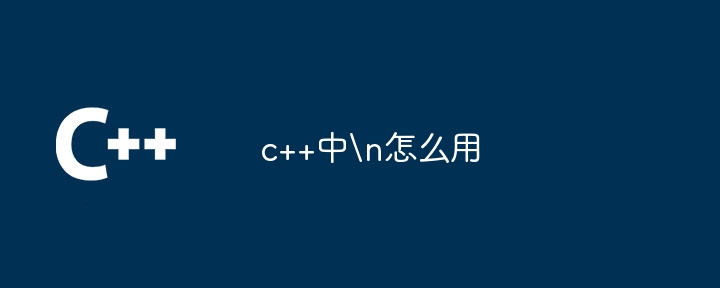 c++中n怎么用