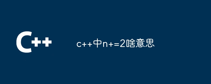 c++中n+=2啥意思