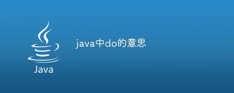 java中do的意思