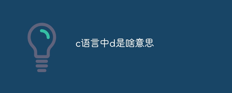 c语言中d是啥意思