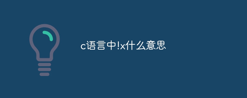 c语言中!x什么意思