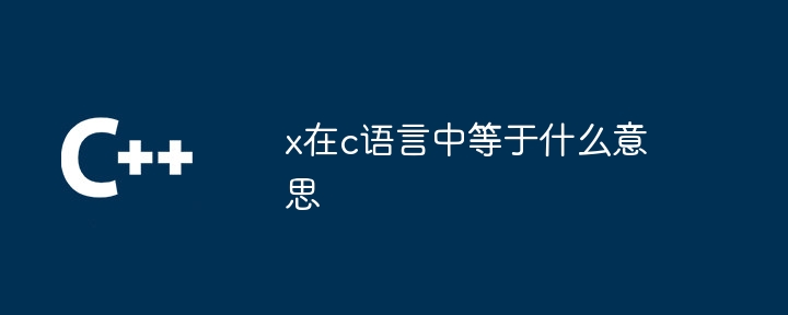 x在c语言中等于什么意思