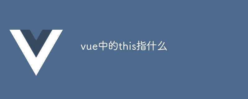 vue中的this指什么