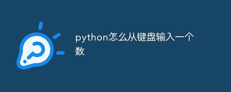 python怎么从键盘输入一个数