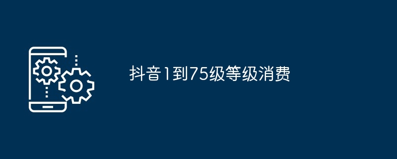 抖音1到75级等级消费