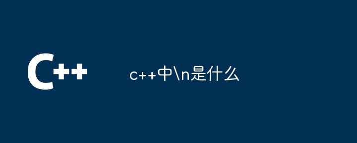 c++中n是什么