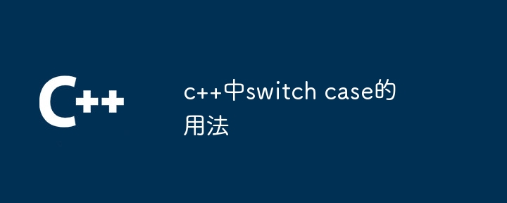 c++中switch case的用法