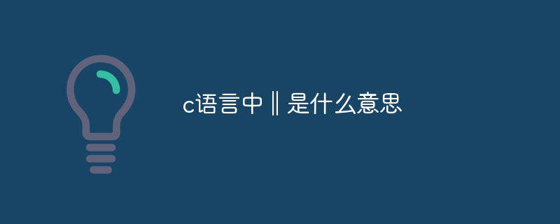 c语言中‖是什么意思