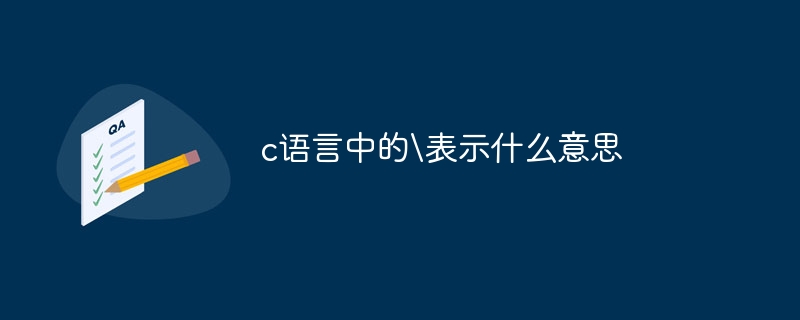 c语言中的表示什么意思