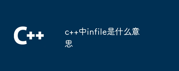 c++中infile是什么意思